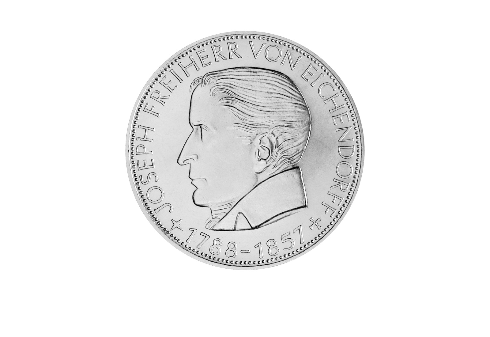5 DM Silber 1957 BRD Freiherr von Eichendorff Jaeger Nummer 391 ss-vz