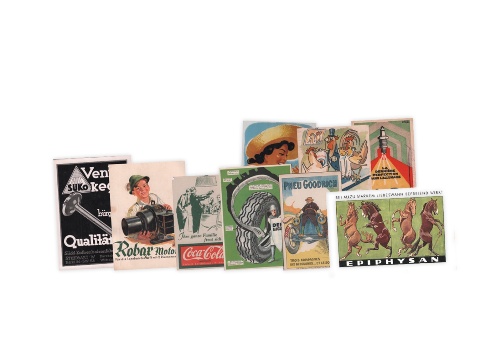 2 verschiedene Werbekarten Original gebraucht/ungebraucht