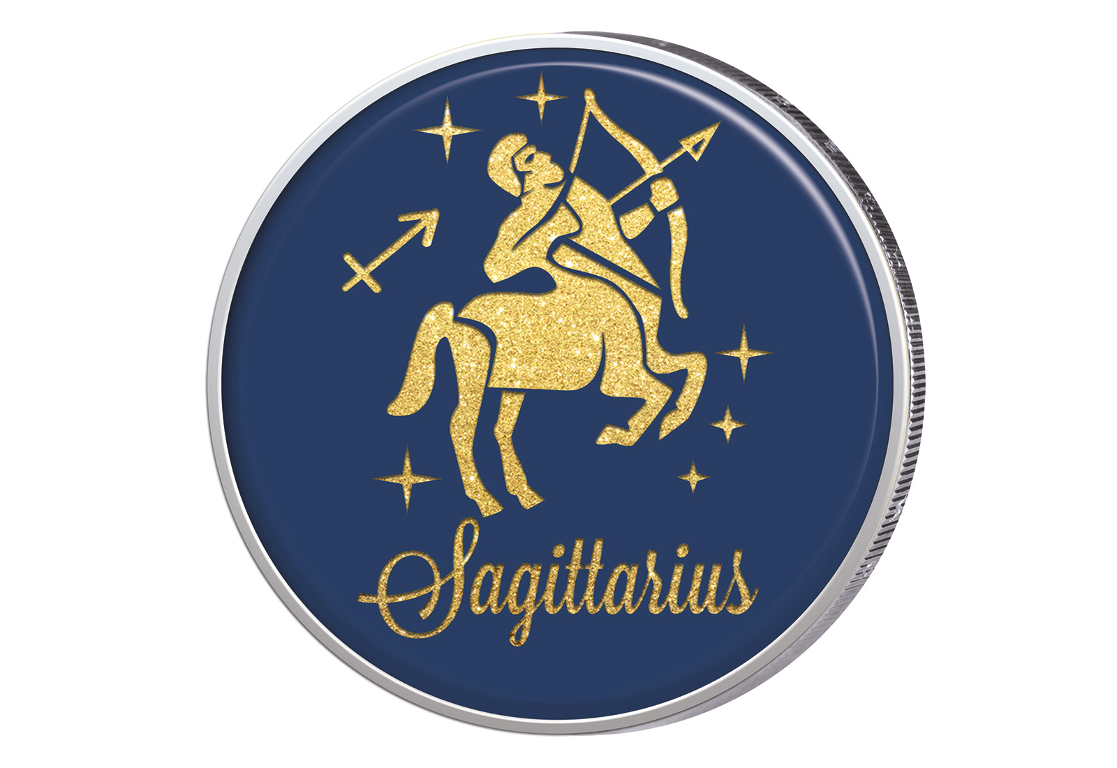 2 Euro mit Farbapplikation Sternzeichen Schütze