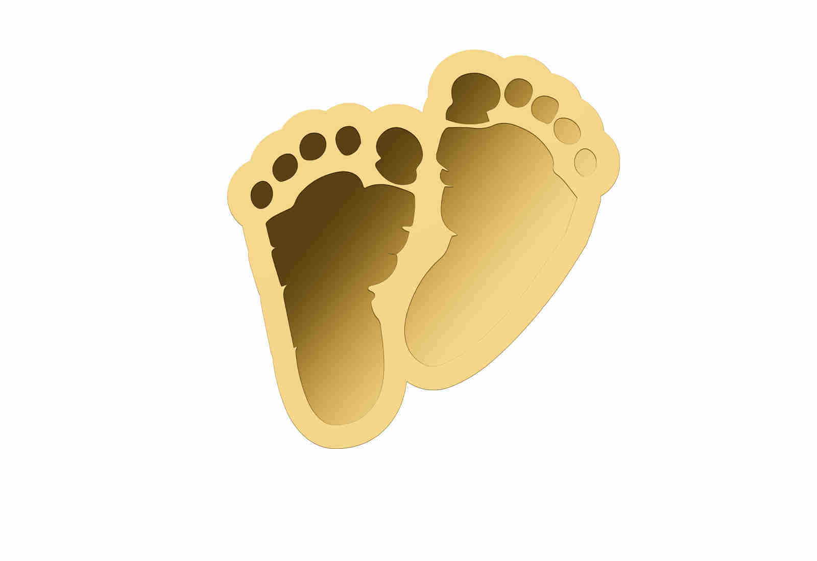 Goldmünze Motiv "Babyfüße" 999/1000 Gold Geschenk