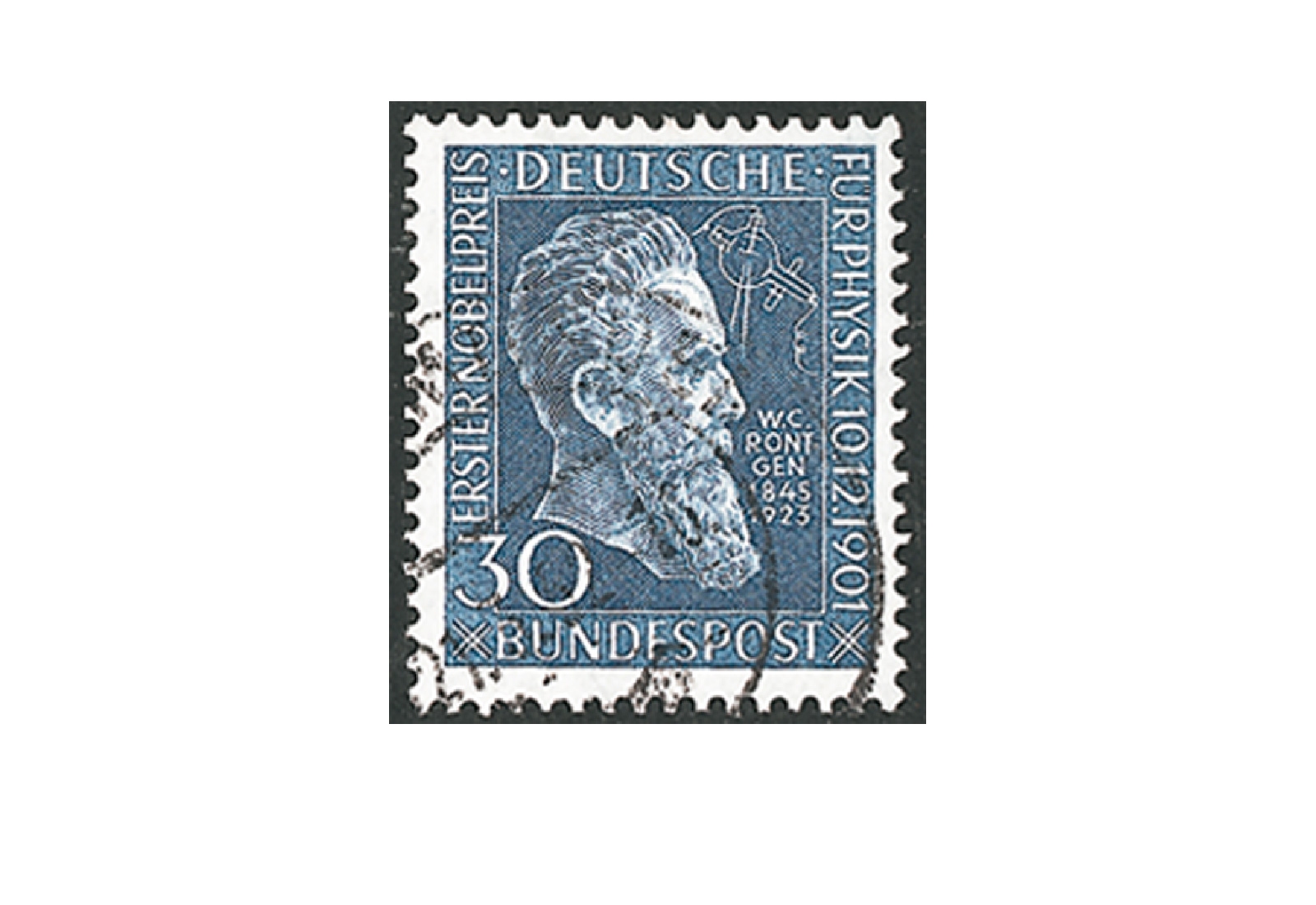 Briefmarke BRD Röntgen 1951 Michel-Nr. 147 gestempelt