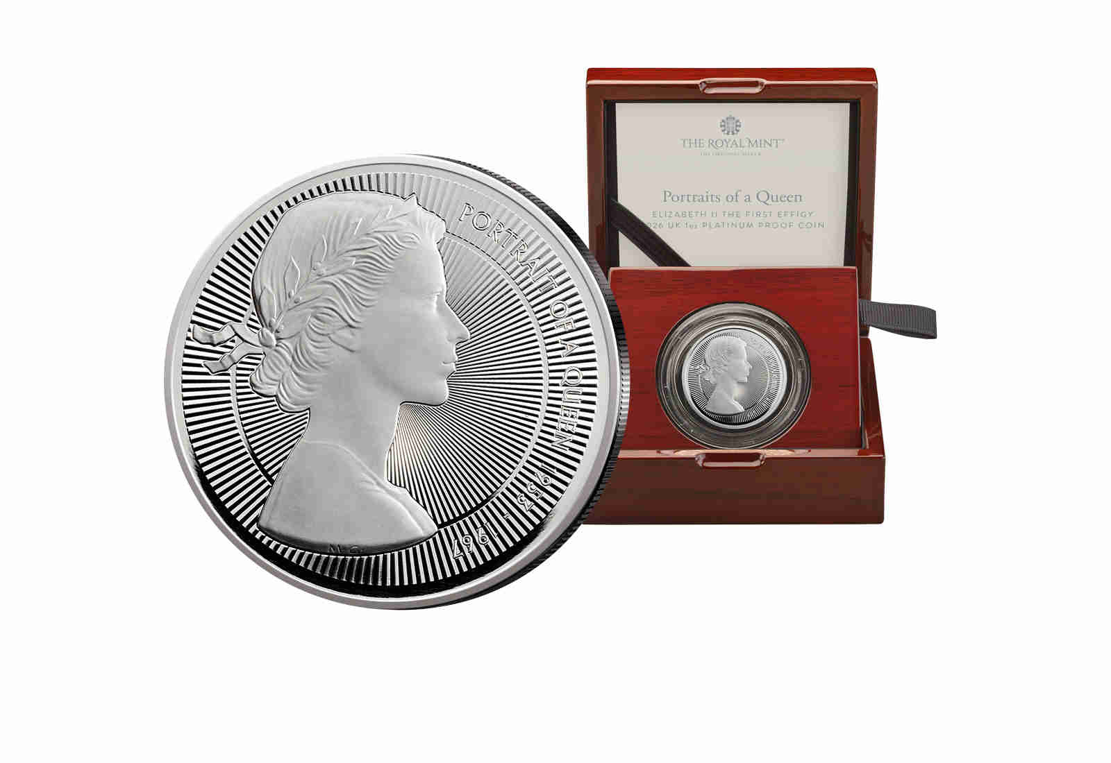 1 oz Platin 2026 Großbritannien - Die junge Queen Elisabeth II. PP