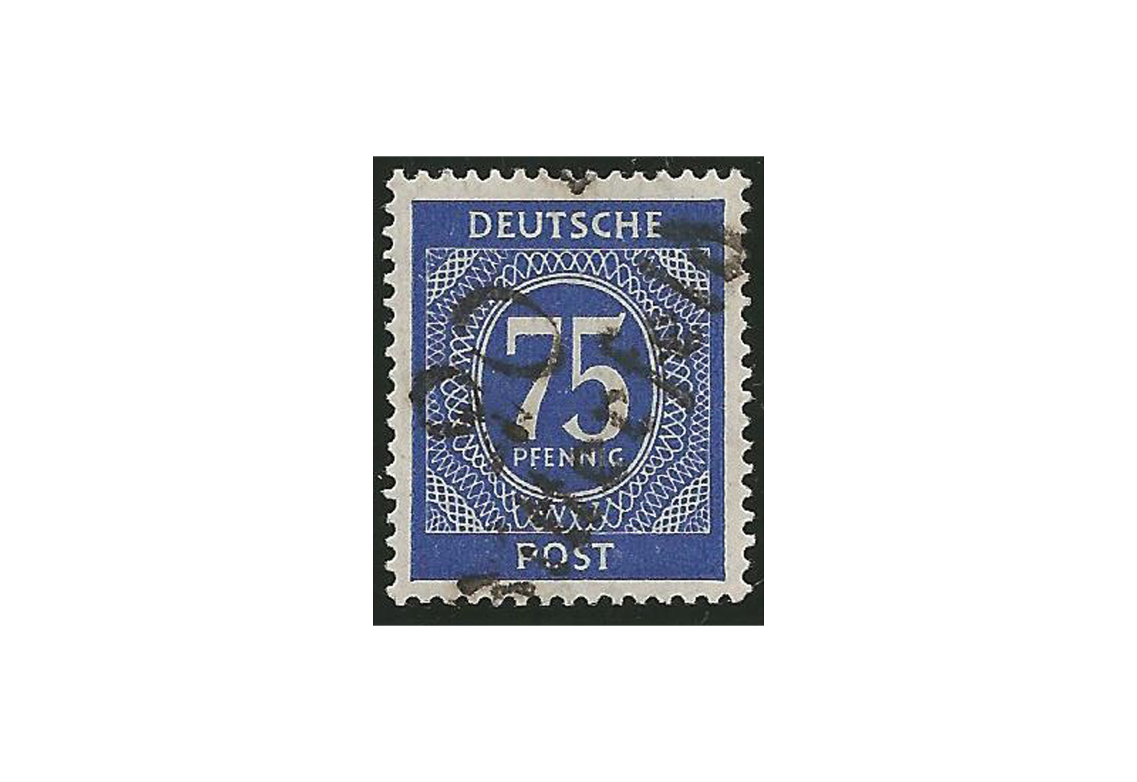 SBZ Bezirkshandstempel - Zifferausgaben 1948 Michel Nr. I v gestempelt geprüft