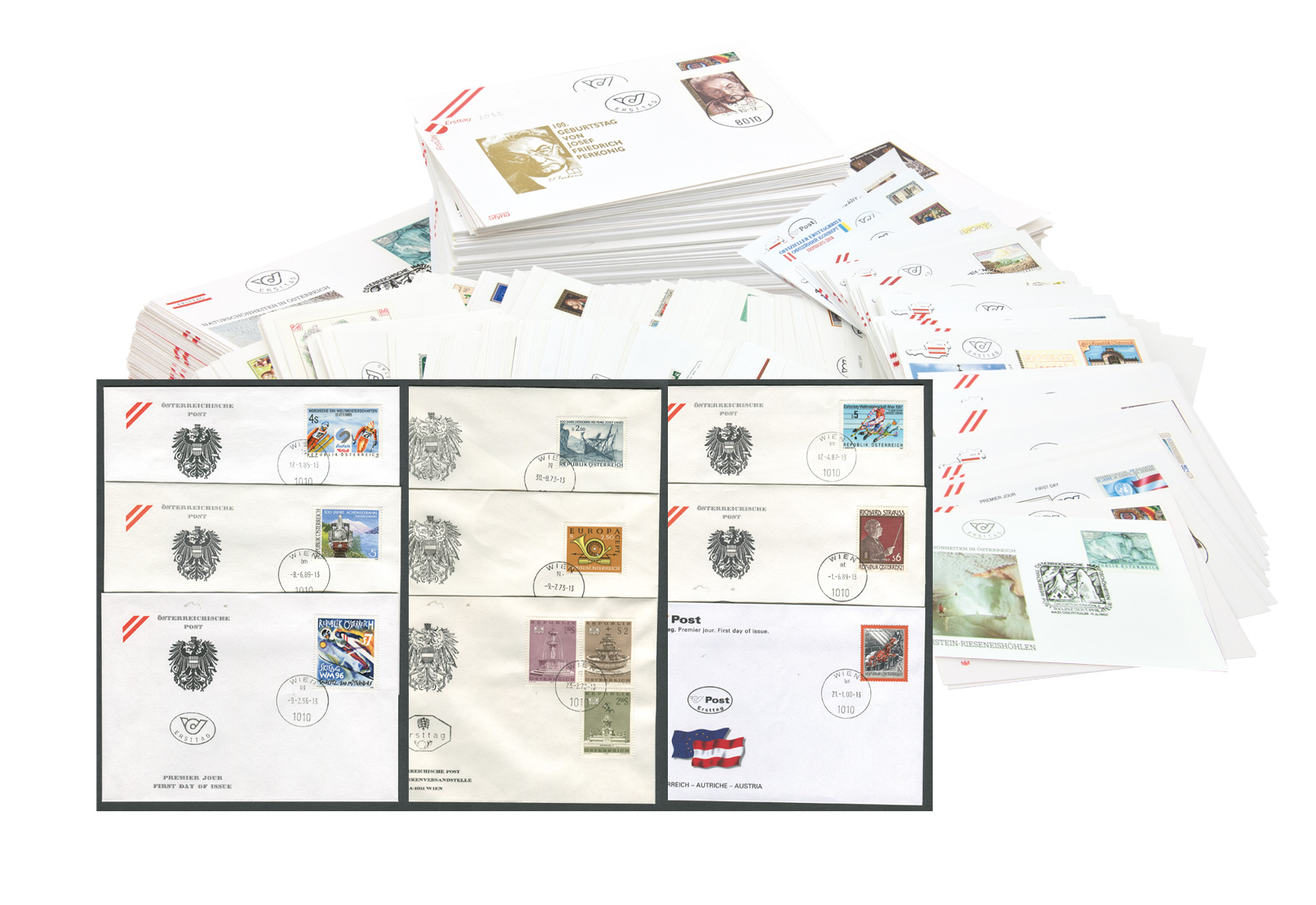 50 verschiedene FDCs ab 1981 Ersttagsbriefe Österreich
