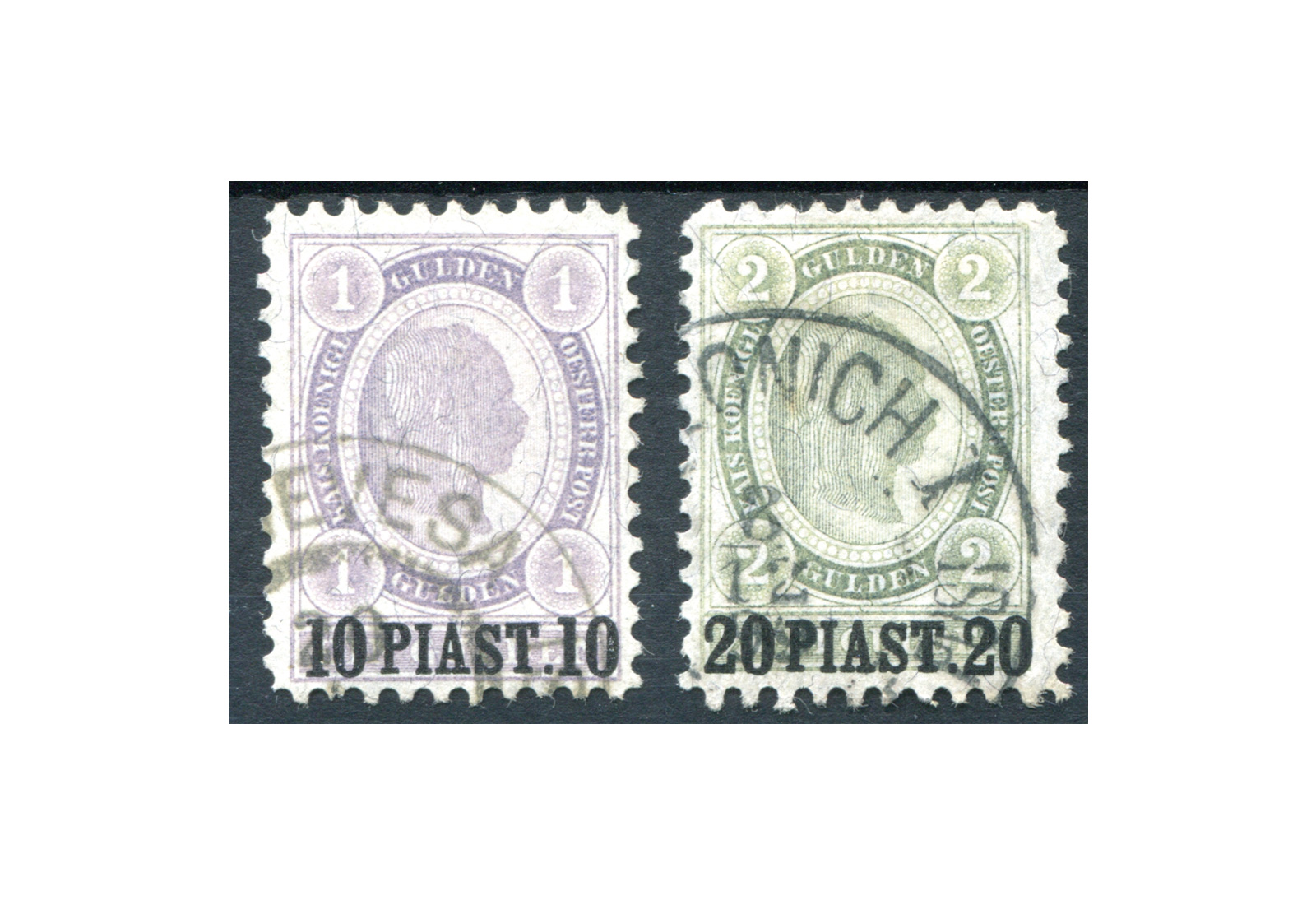 Levante Freimarken: Franz Joseph 1896 Mi.Nr. 30/31 gest.