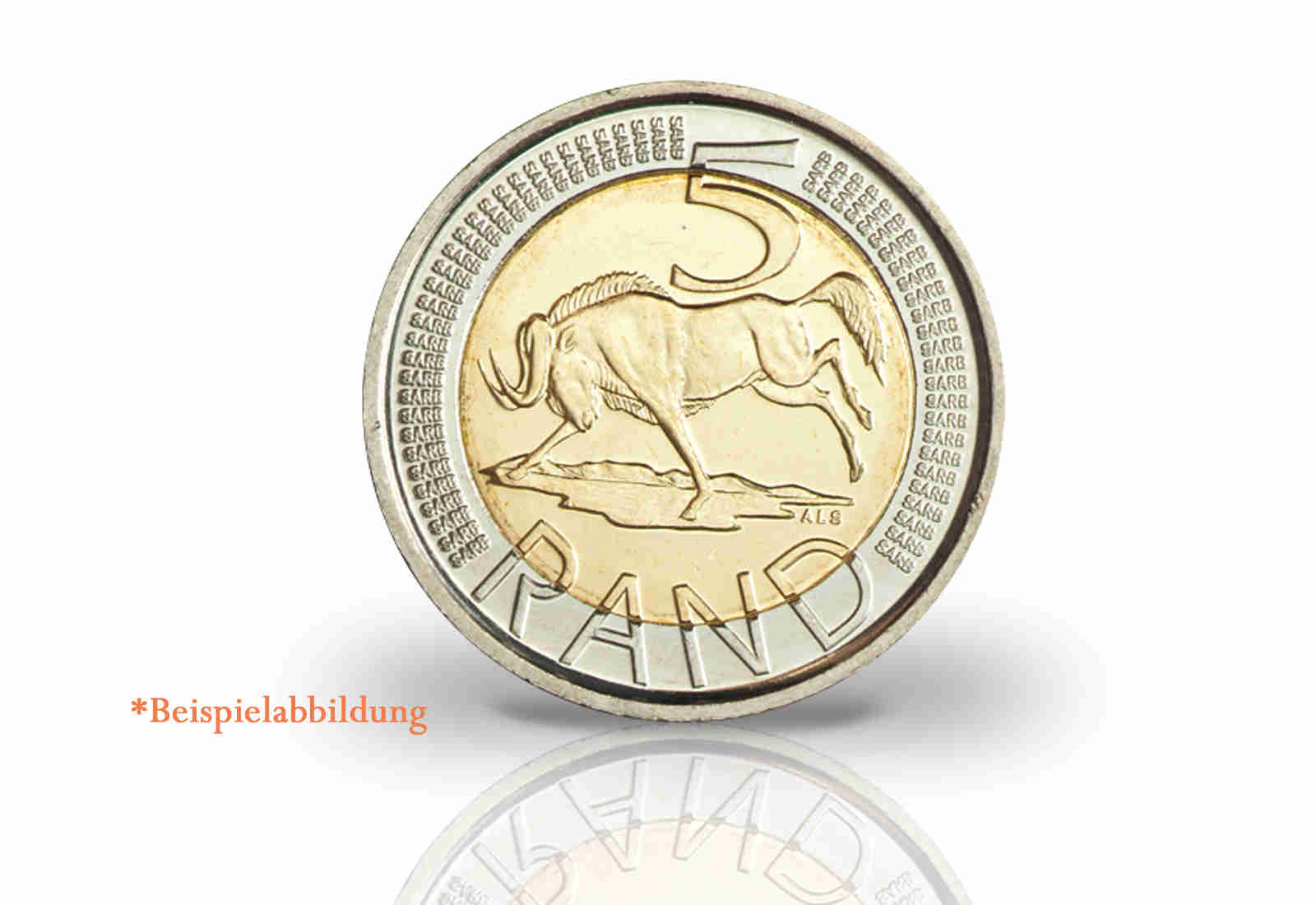 5 Rand Kursmünze Südafrika Jahrgang unserer Wahl