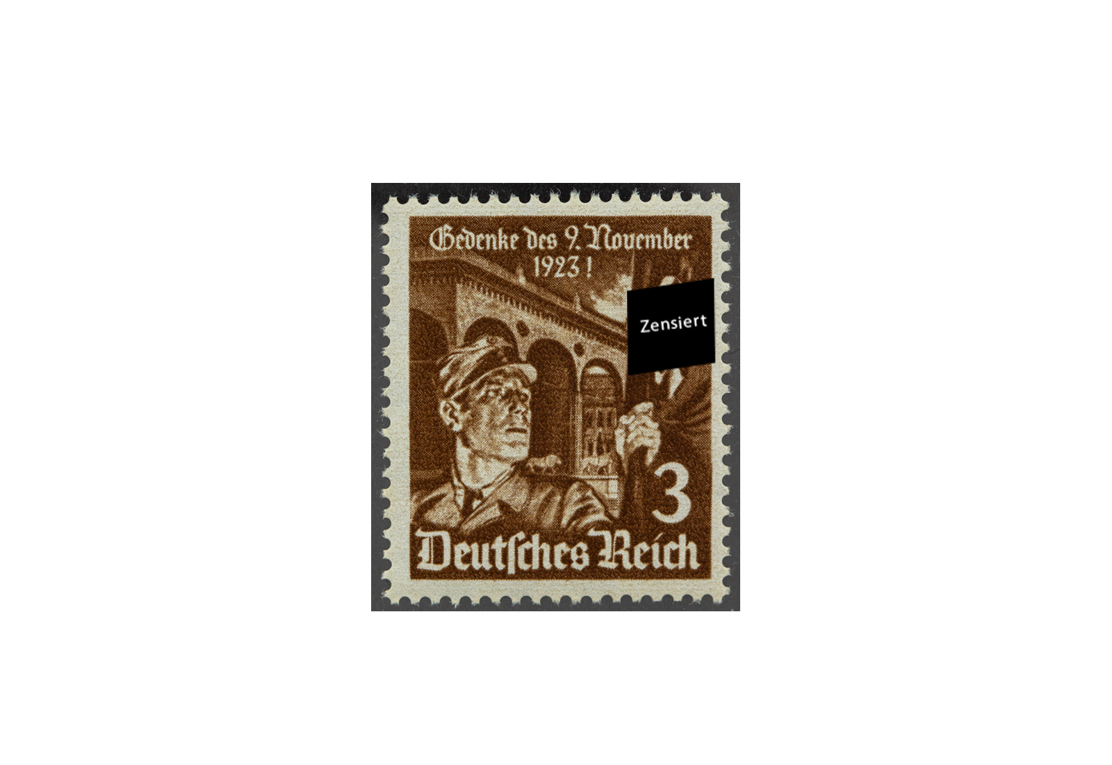 Briefmarke Deutsches Reich 1935 Feldernhalle Michel-Nr. 598 y postfrisch waagerechte Riffelung