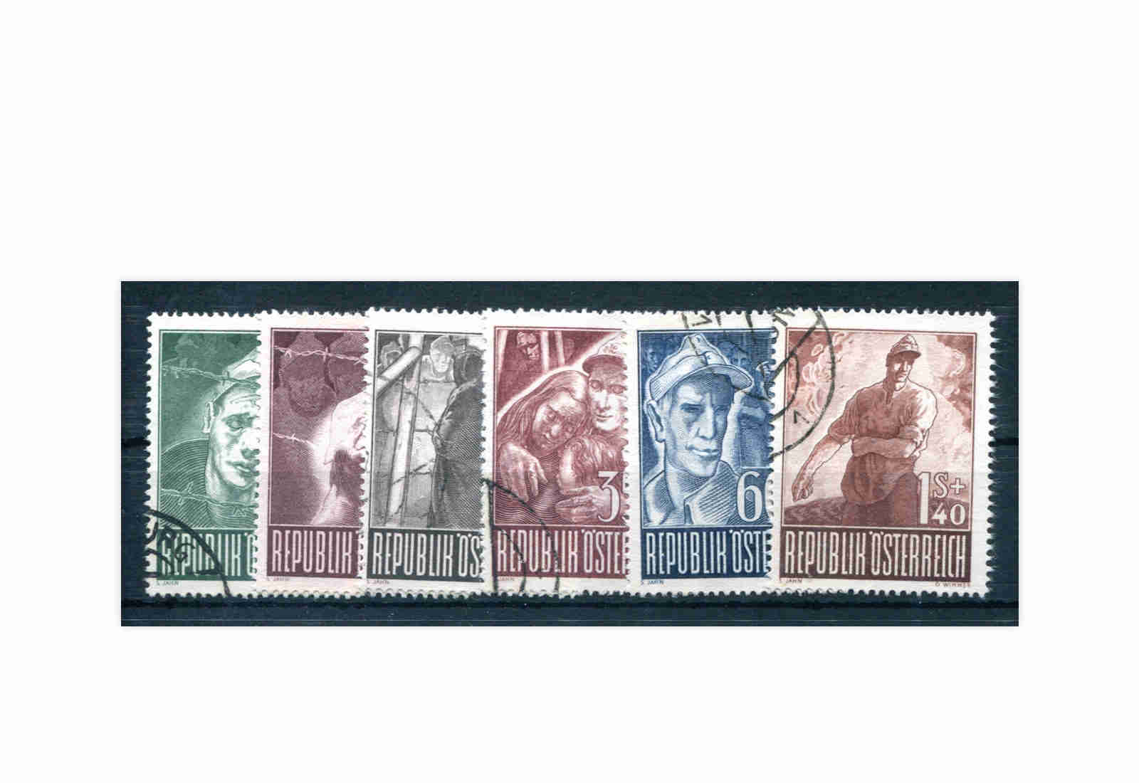 Österreich Kriegsgefangene Michel Nr. 829/34 gest.