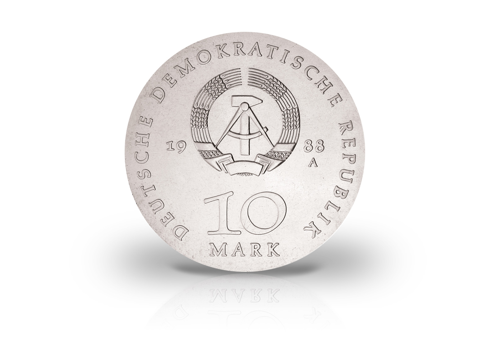 10 Mark Gedenkmünze 1988 DDR Ulrich von Hutten Jaeger-Nr. 1622