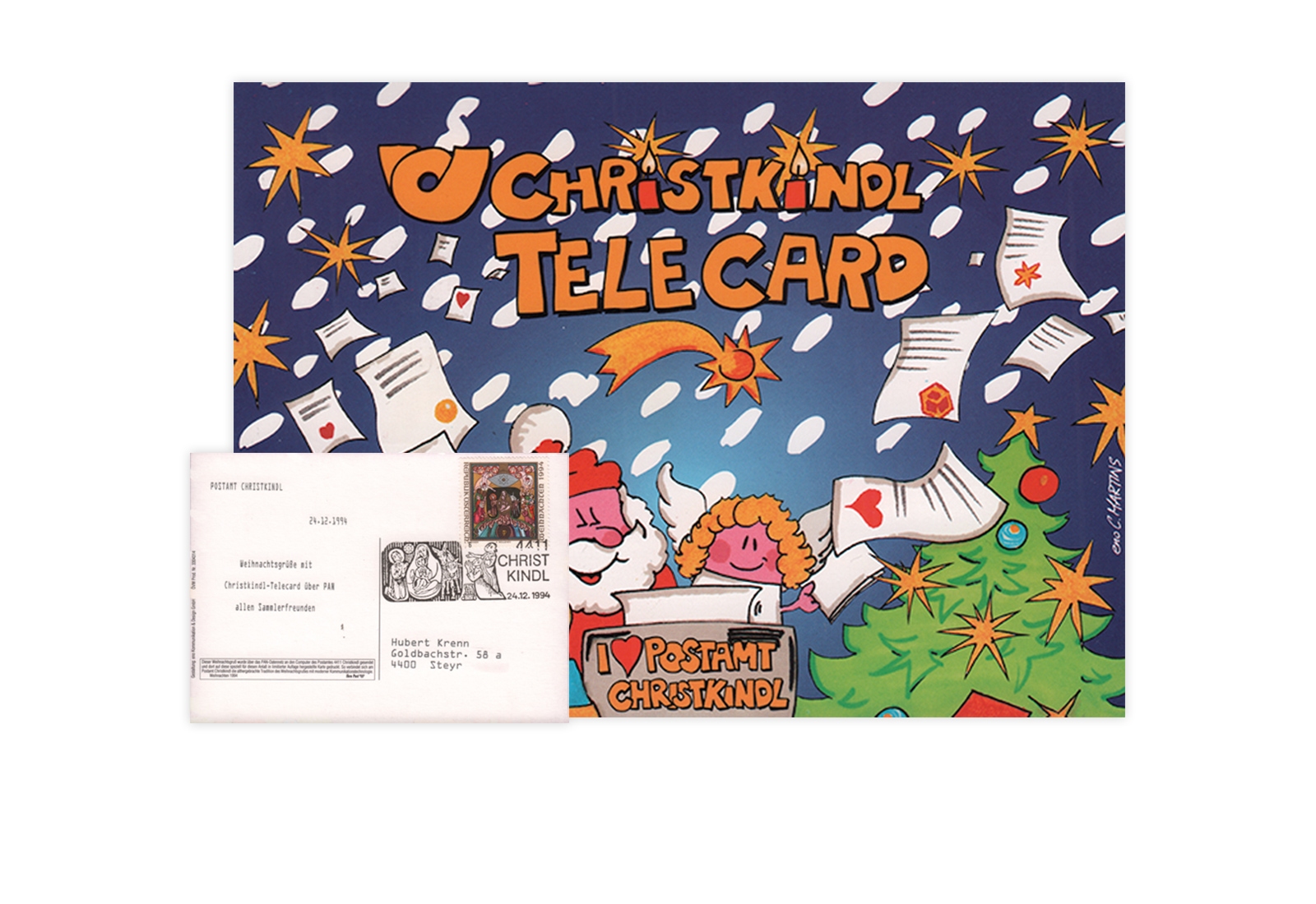 Österreich Christkindl Telecard 1994/1995