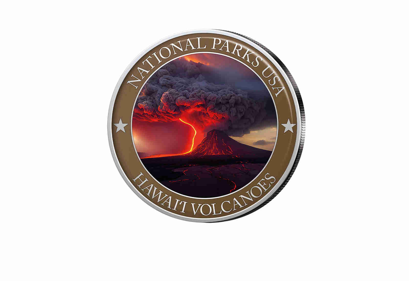 1/2 Dollar USA Hawai Volcanoes Serie National Parks USA mit Farbapplikation