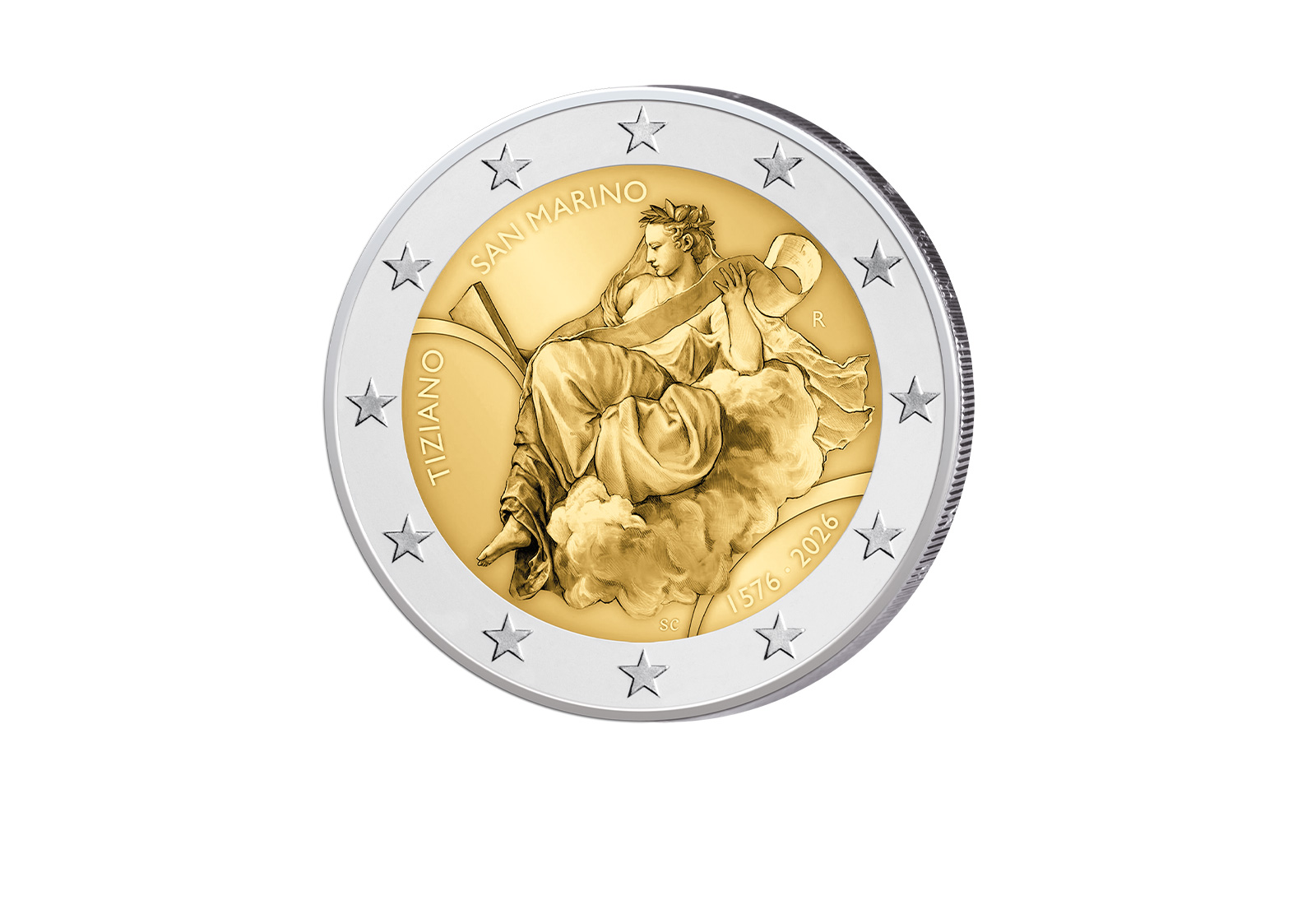 2 Euro 2026 San Marino 450. Todestag von Tizian PP