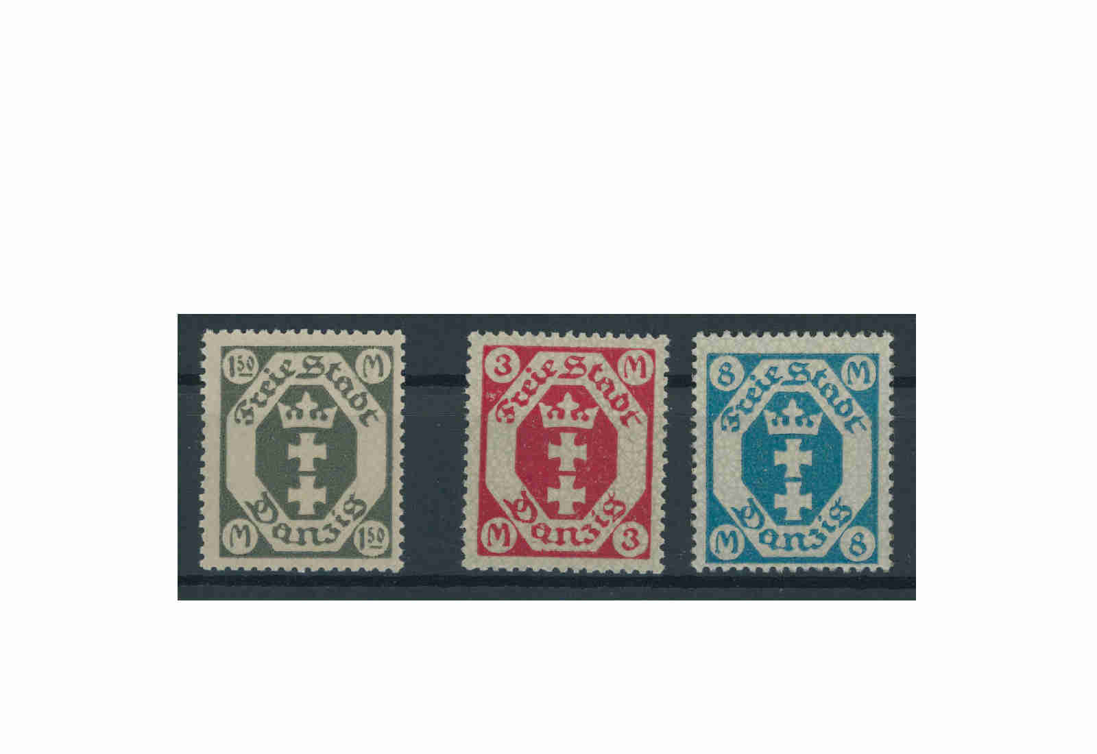 Briefmarken Deutsches Reich Einzelausgaben Danzig 1920-1939 Michel-Nr. 103-105 gestempelt