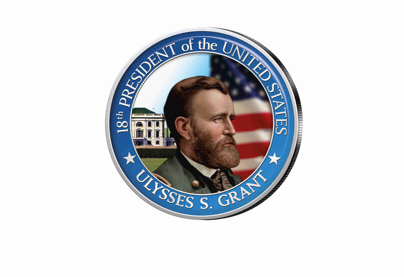 ½ Kennedy-Dollar USA mit Farbapplikation Ulysses S. Grant Serie: Presidents of the US