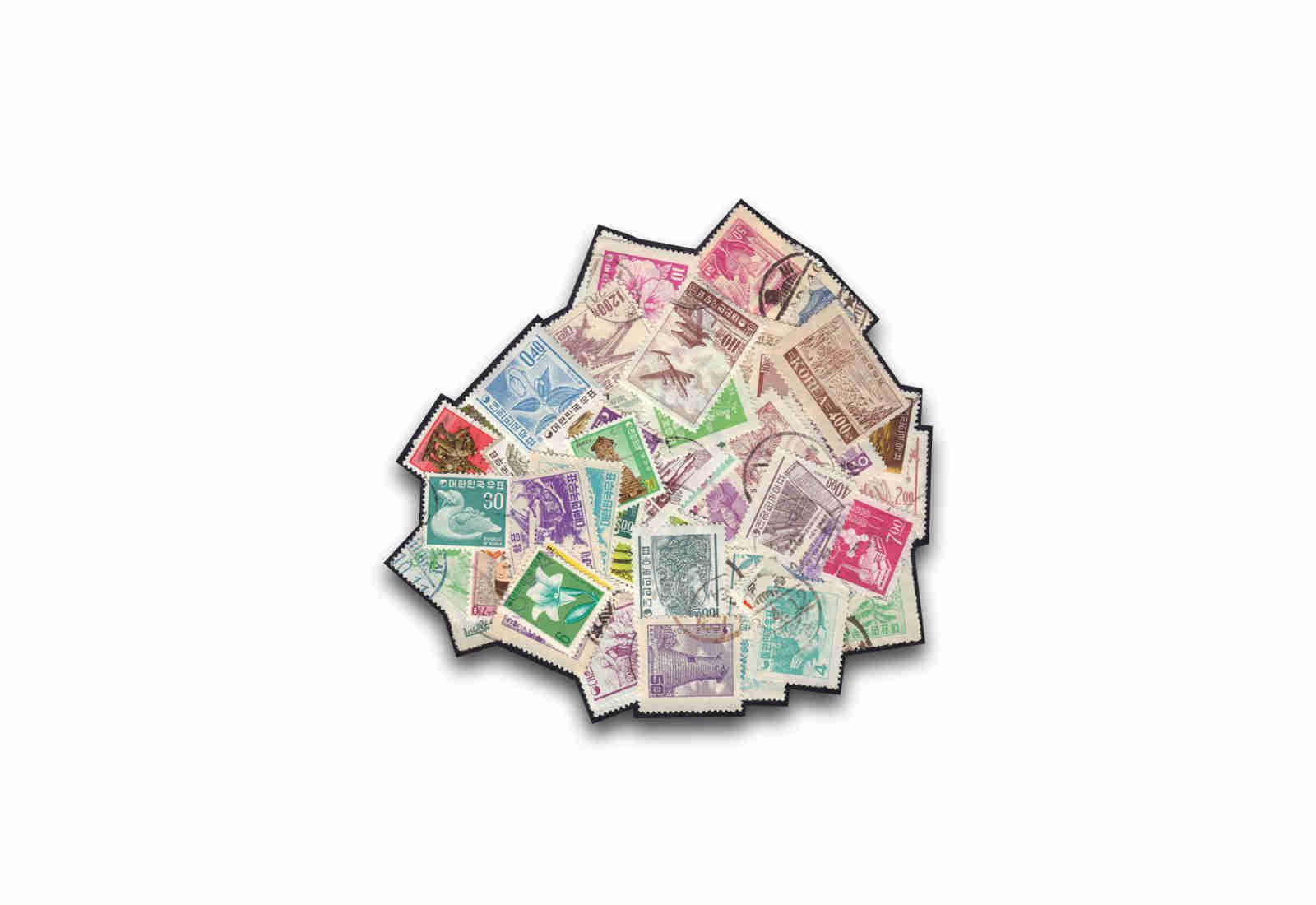 Briefmarken Südkorea 100 verschiedene Ausgaben