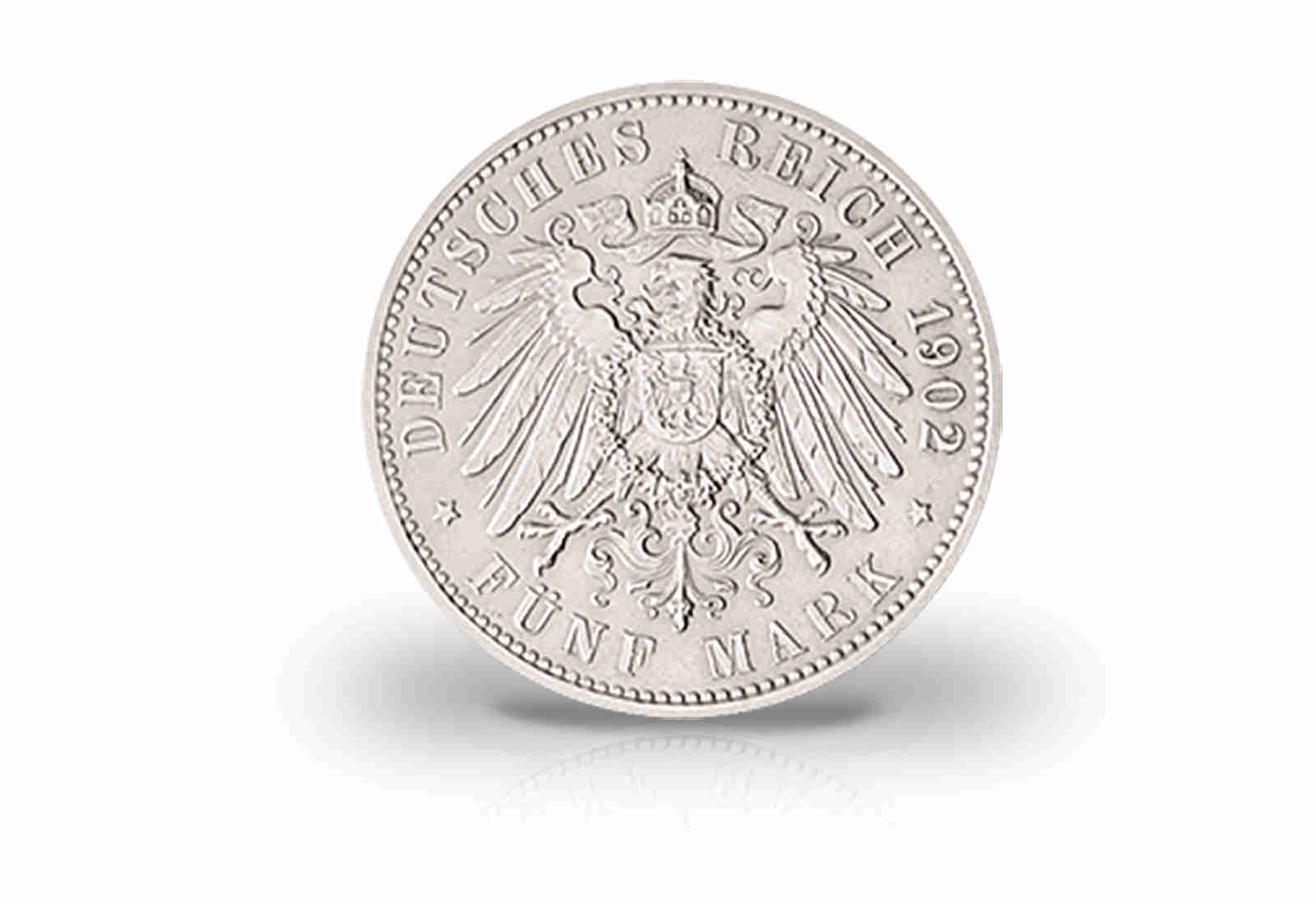 5 Mark 1902 Deutsches Kaiserreich Baden Friedrich I. Regierungsjubiläum Jaeger-Nr. 31