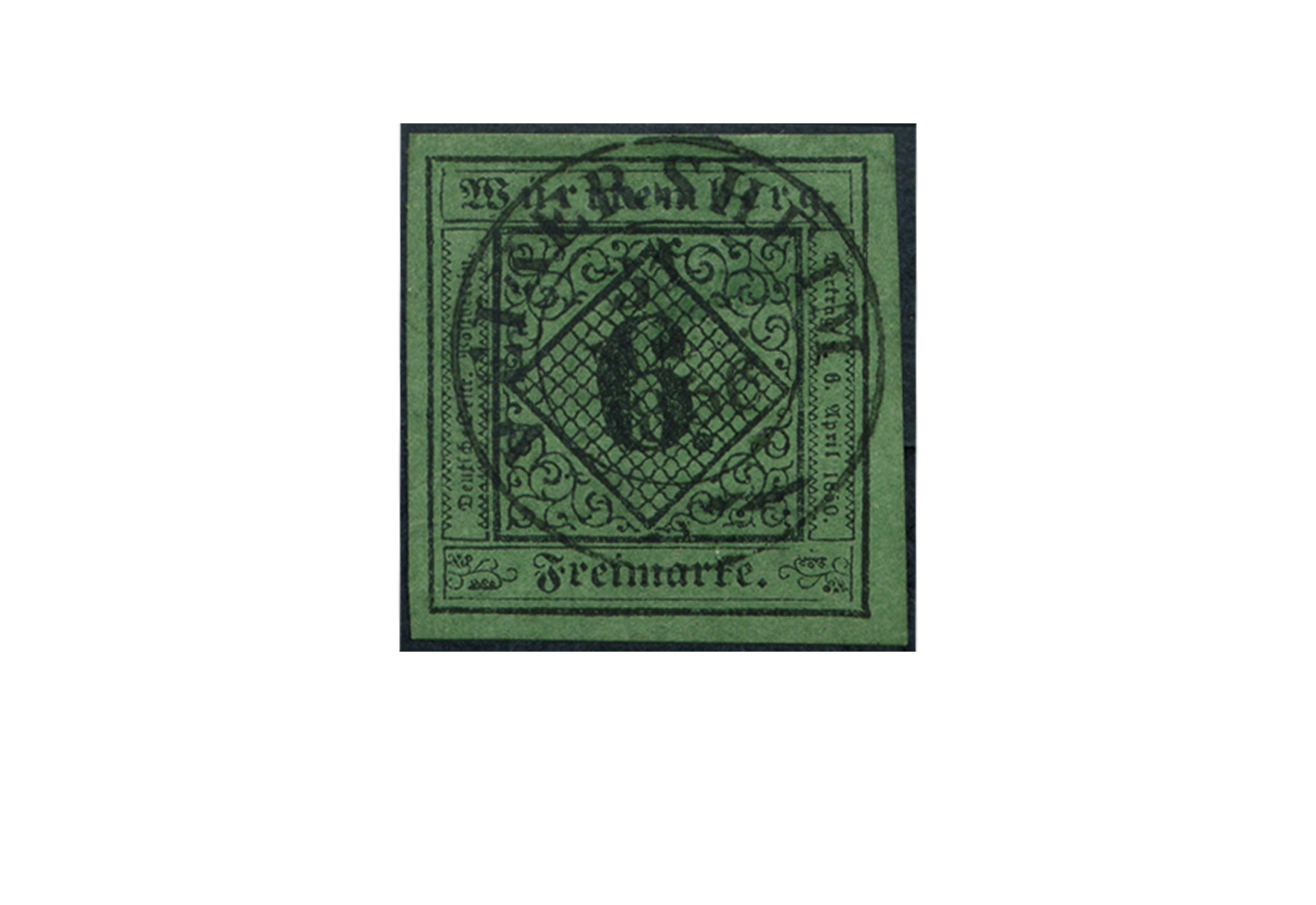 Briefmarke Altdeutschland Württemberg Freimarke 1851 Michel-Nr. 3 gestempelt