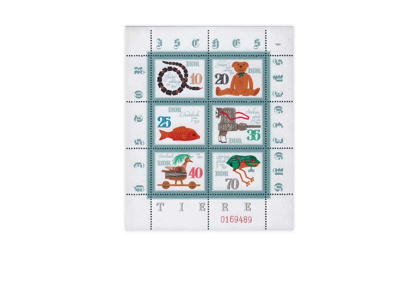 DDR Kleinbogen 1981 Michel Nr. 2661 bis 2666 postfrisch