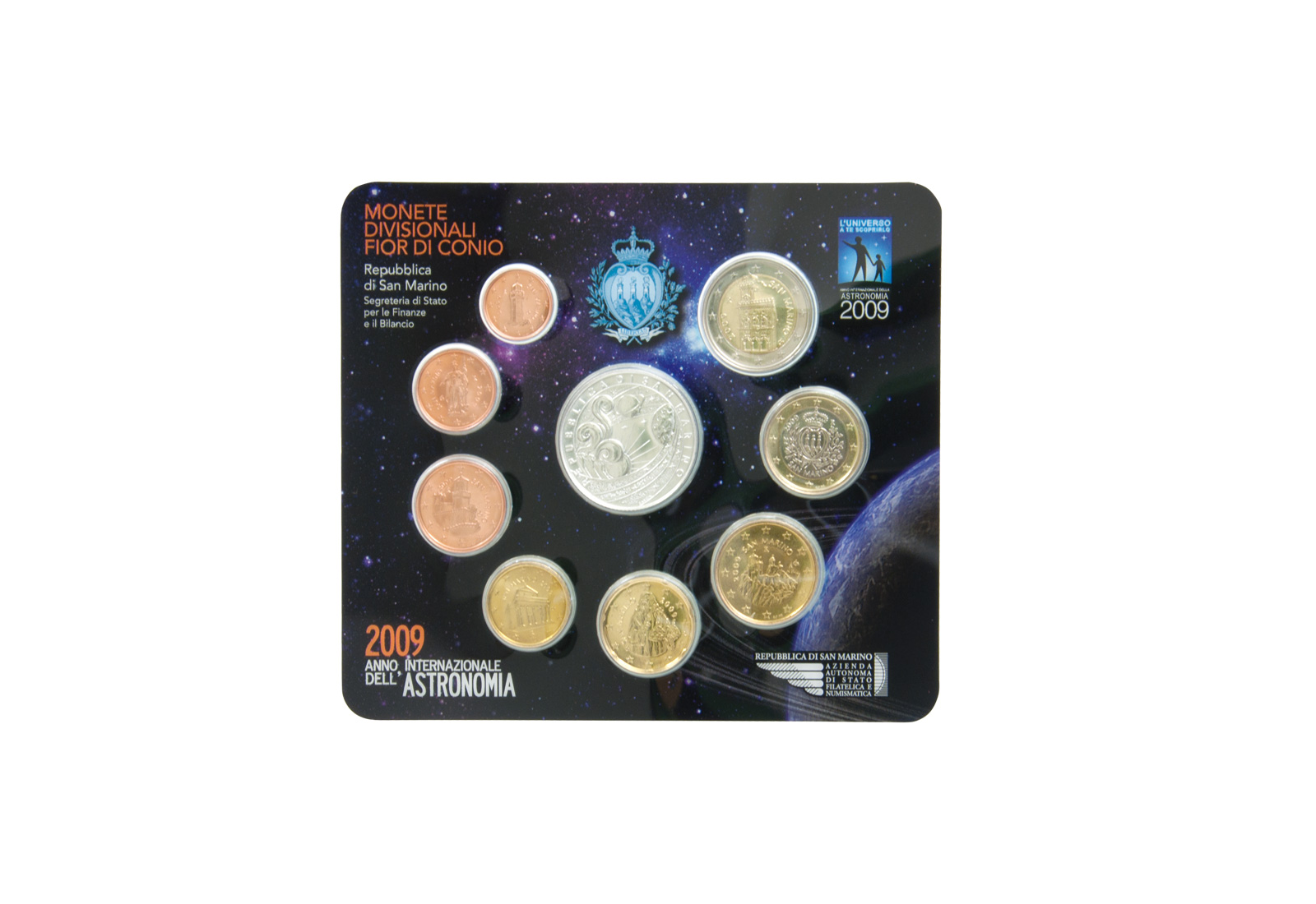 Kursmünzensatz 2009 San Marino st inkl.5 Euromünze im Blister