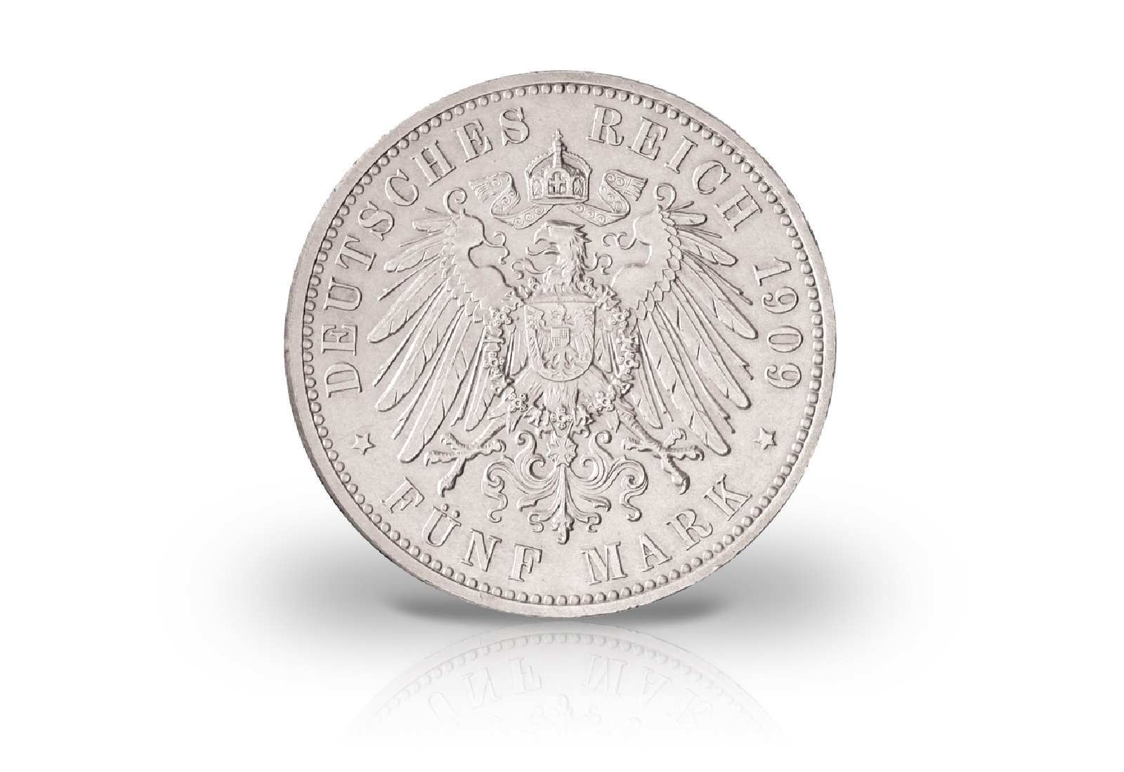 5 Mark 1909 Deutsches Kaiserreich Universität Leipzig Jaeger-Nr. 139