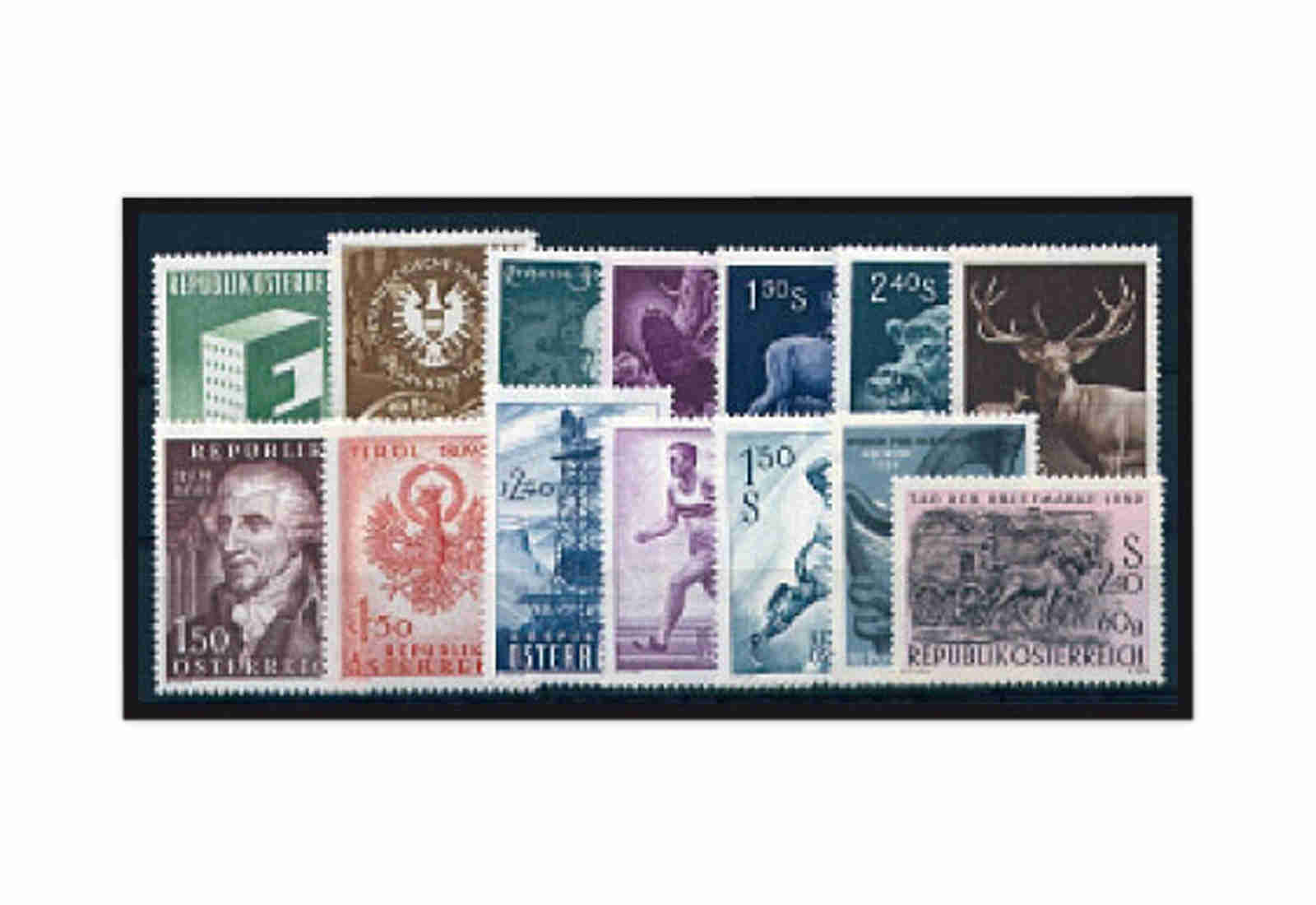 Briefmarke Jahrgang 1959 Österreich Michel-Nr. 1040-1058 postfrisch