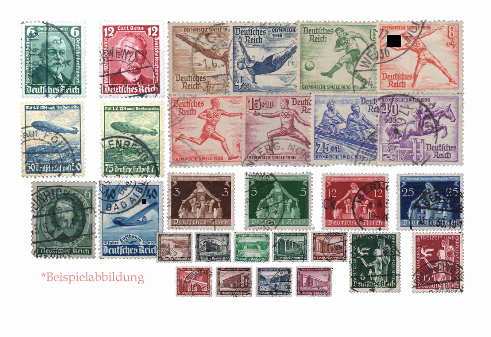 DR Jahrgang 1936 gest. 31 BM, MiNr 603-642 ohne Blocks