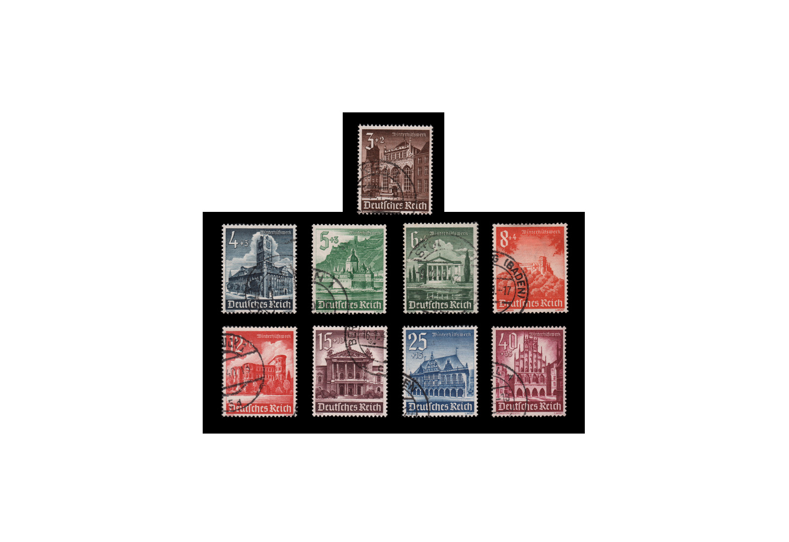 Deutsches Reich Mi.Nr. 751/759 gestempelt