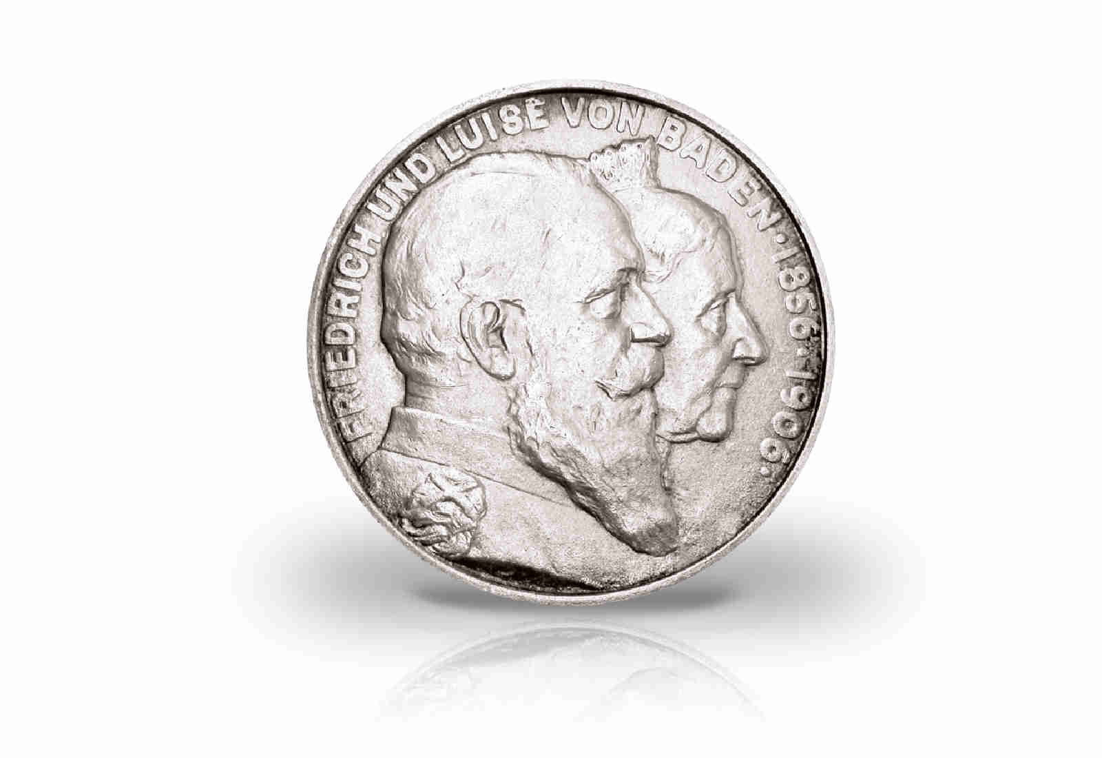 2 Mark 1906 Deutsches Kaiserreich Baden Großherzog Friedrich I. Goldene Hochzeit