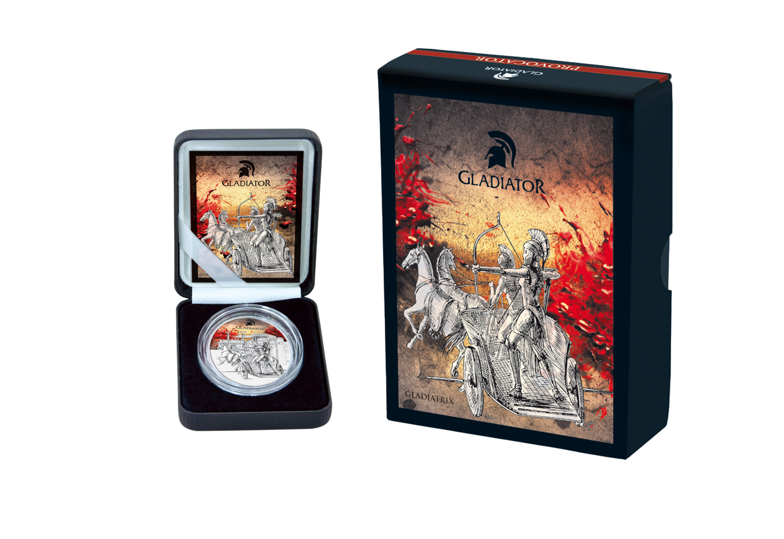 1 oz Silber Gladiatrix Gladiator-Münze Antique-Finish