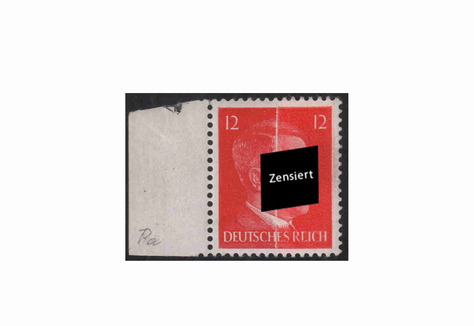 Deutsches Reich Freimarke Hitler 1942 Michel-Nr. 827 Pa postfrisch Papierbahn
