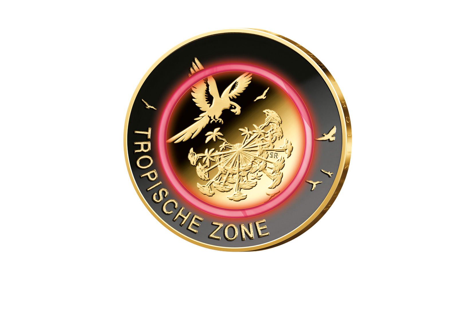 5 Euro 2017 Deutschland Tropische Zone mit Rhodium und 24 Karat Goldauflage A-J