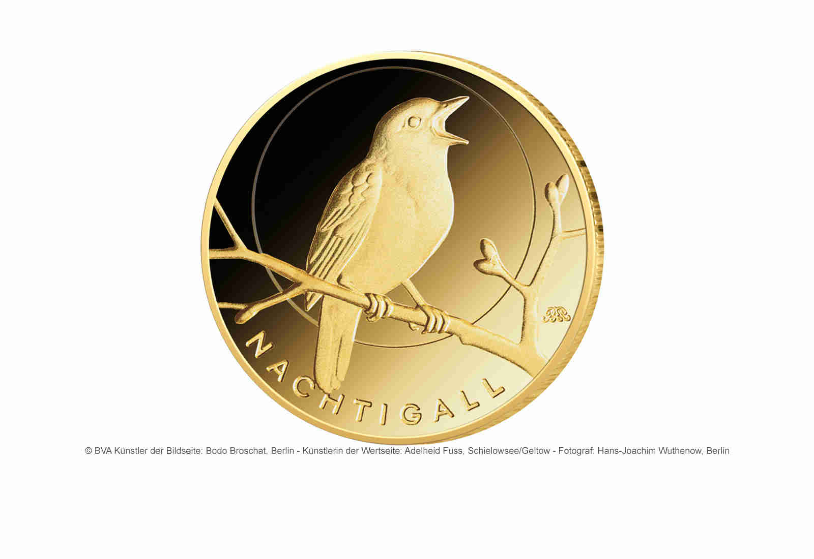 20 Euro 2016 Goldmünze Deutschland Nachtigall Prägestätte unserer Wahl