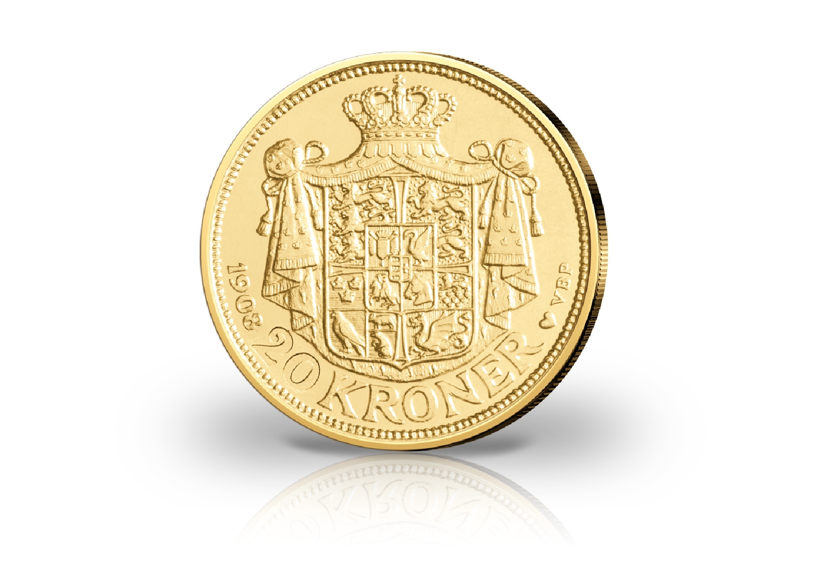 20 Kronen Goldmünze 1908-1912 Dänemark Frederik VIII.