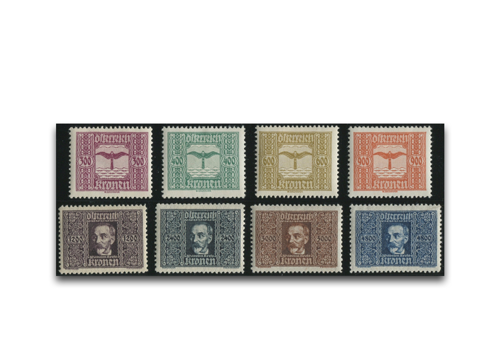 1. Republik Österreich 1922 Mi.Nr. 425/432 gestempelt