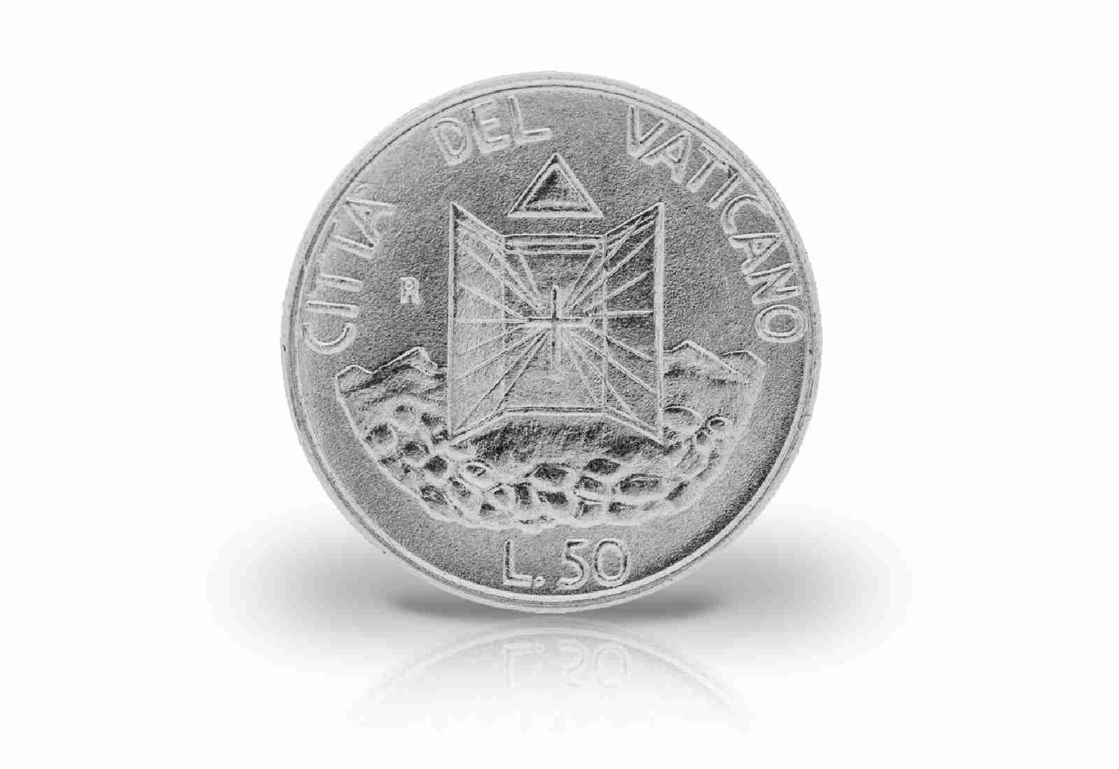 50 Lire 1990 Vatikan Papst Johannes Paul II. Vatikanstadt