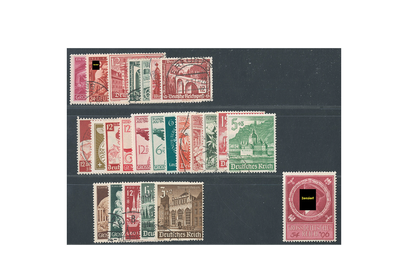 Briefmarken 50 Marken III. Reich Zuschlag **/gest.