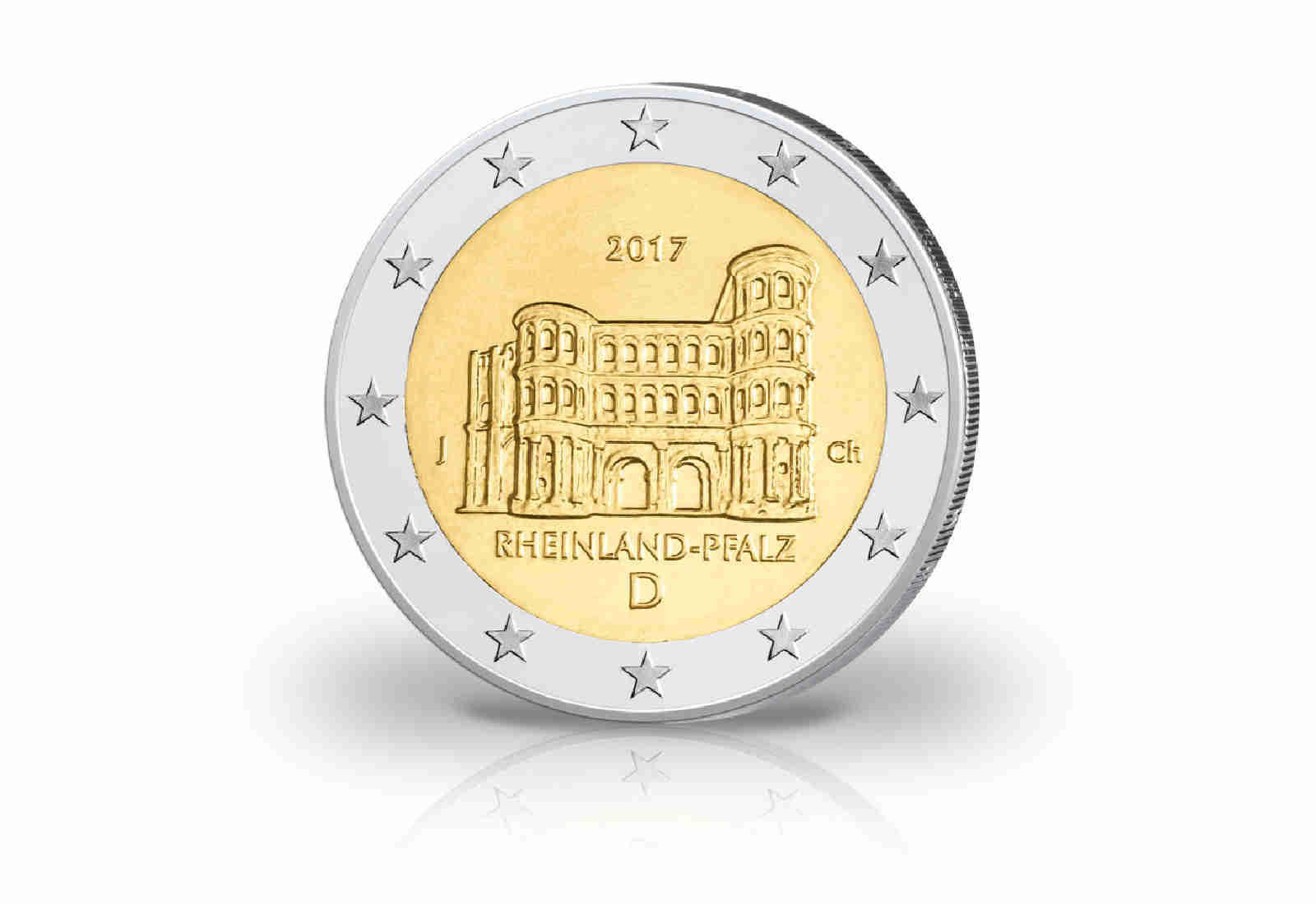 2 Euro 2017 Deutschland Rheinland-Pfalz Porta Nigra Prägestätte A-J PP im Blister