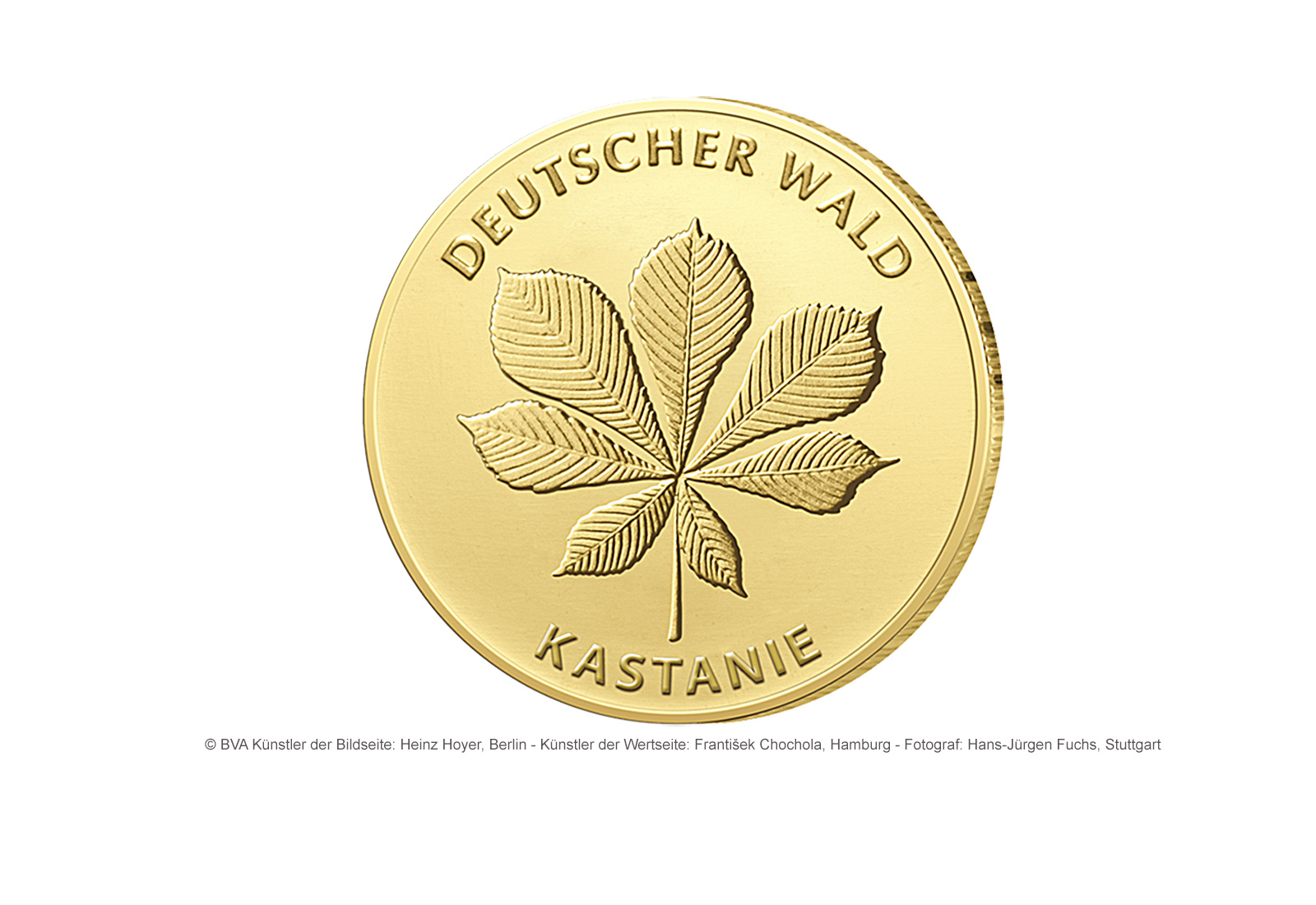 20 Euro Goldmünze 2014 Deutschland Kastanie Prägestätte unserer Wahl