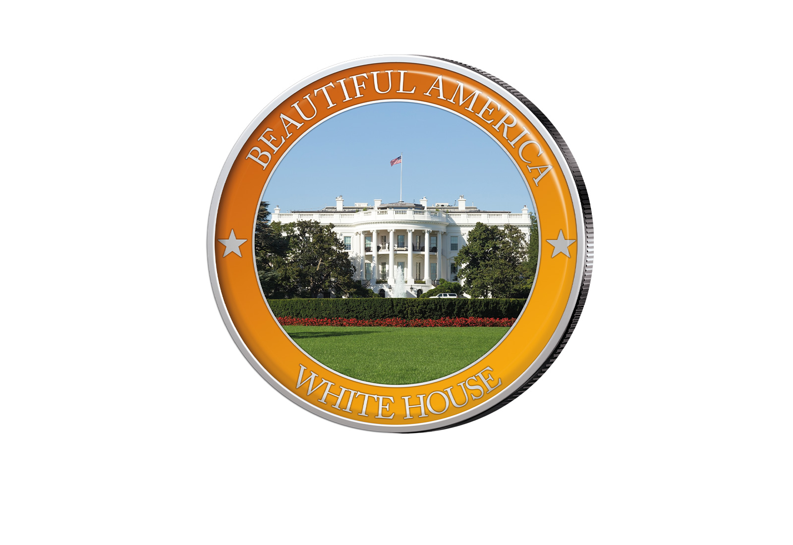 1/2 Dollar USA White House - Serie Beautiful America mit Farbapplikation