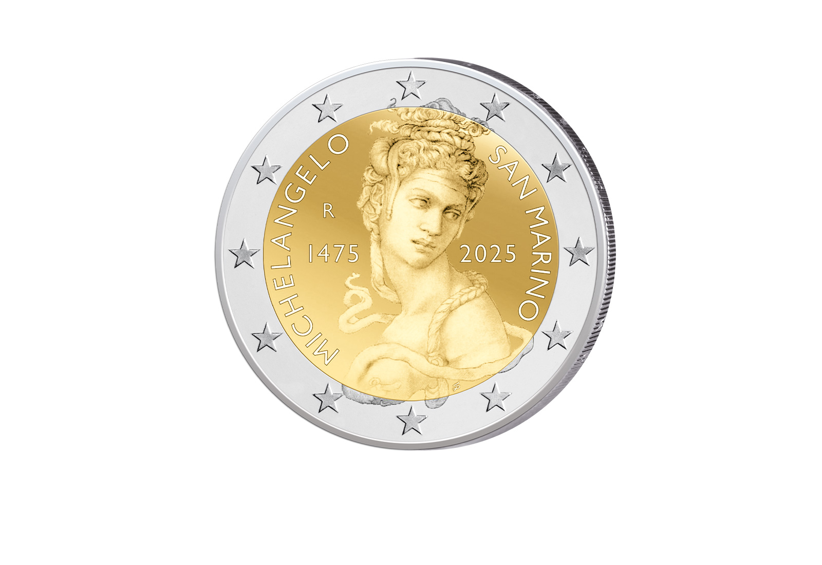 2 Euro 2025 San Marino 550. Geburtstag Michelangelo st