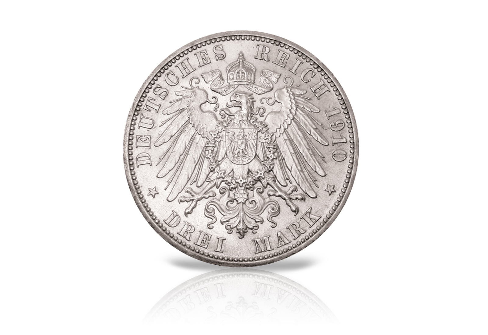 3 Mark 1910 Deutsches Kaiserreich Sachsen Hochzeit Feodora Jaeger-Nr. 162