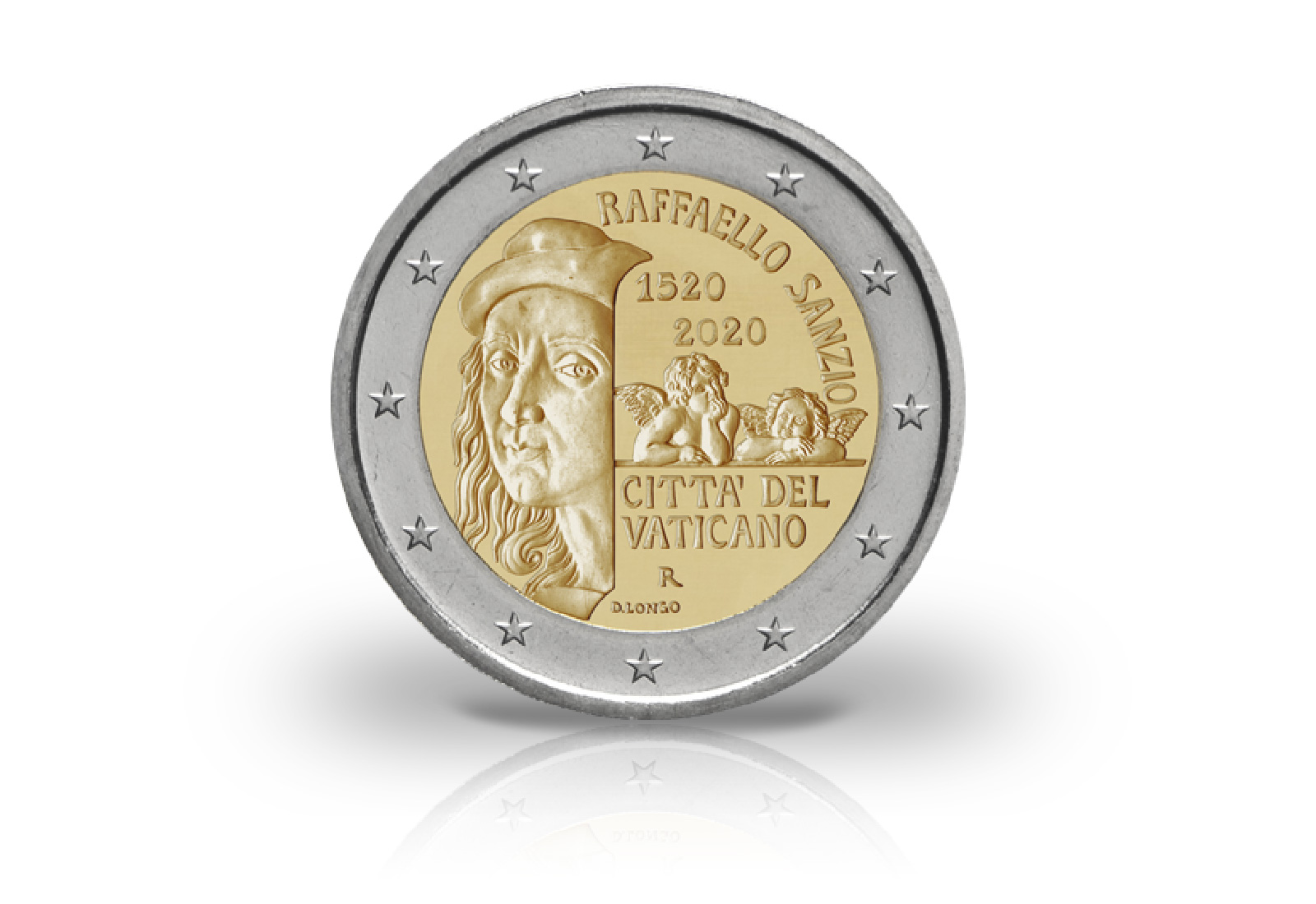 2 Euro 2020 Vatikan 500. Todestag Raffael st im Blister