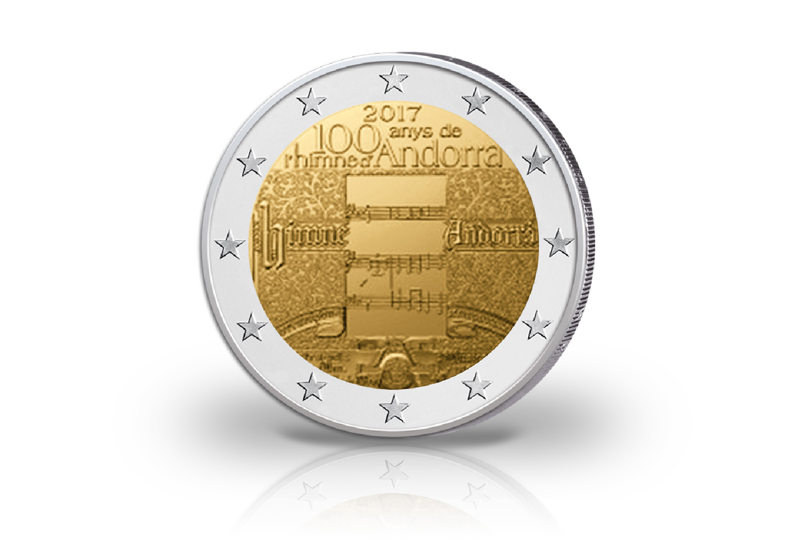 2 Euro 2017 Andorra 100 Jahre Hymne Andorras st in Coincard