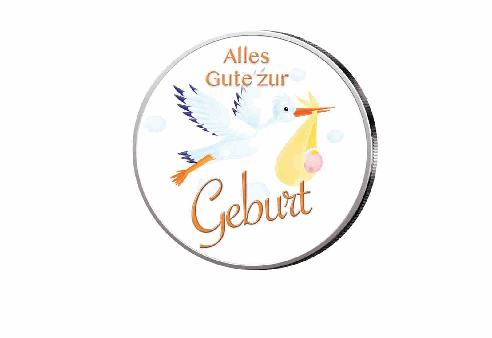 American Eagle 1 oz Silber USA mit Farbmotiv Glückwunsch zur Geburt