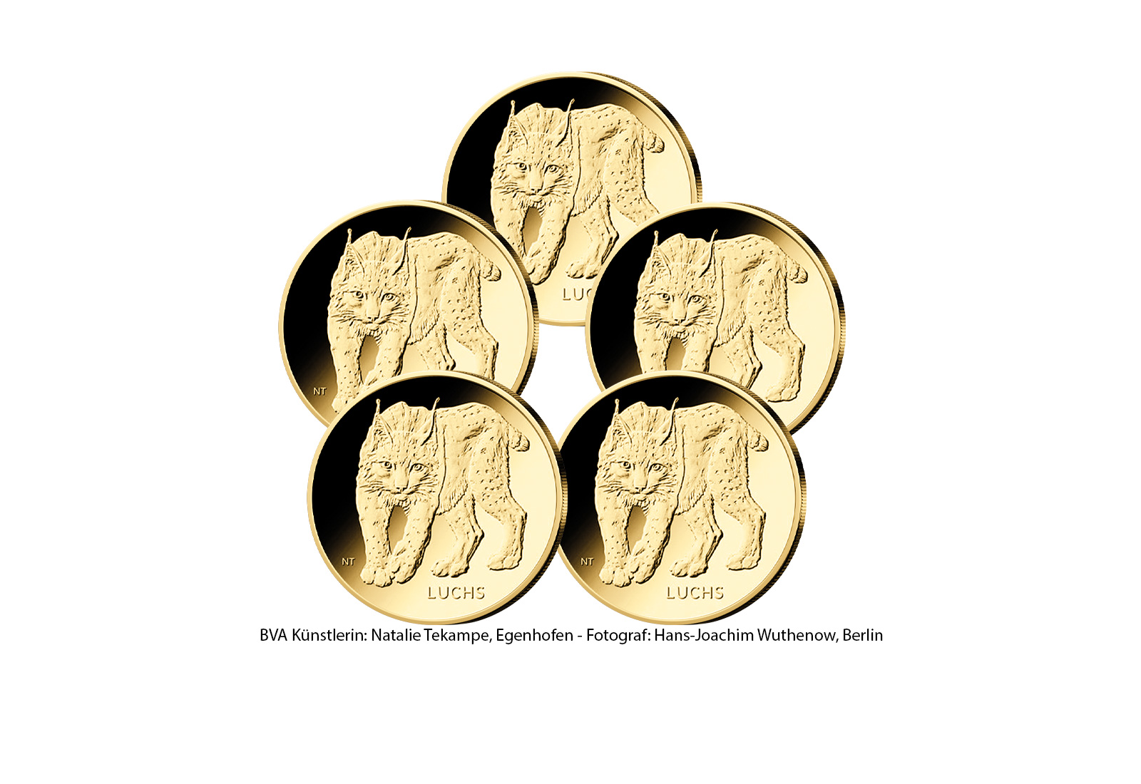 20 Euro 2025 Goldmünze Deutschland Luchs Prägestätte A-J