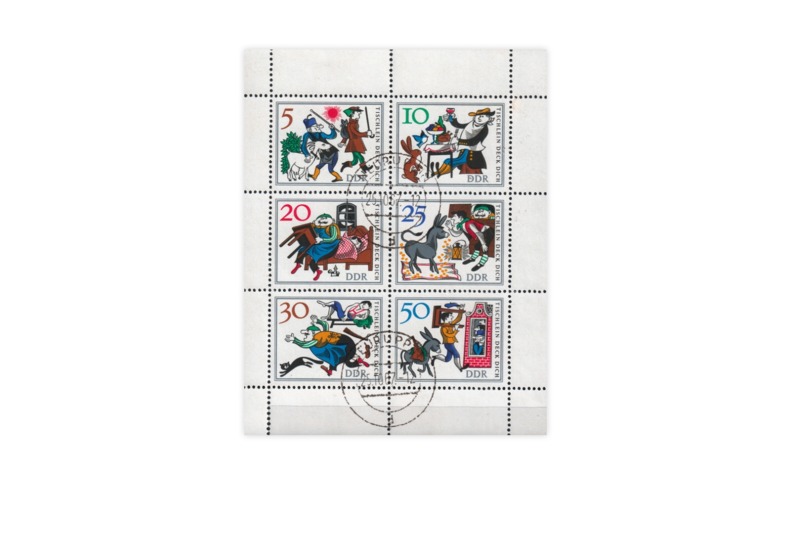 Briefmarken DDR Märchen Tischlein deck dich 1966 Michel-Nr. 1236-1241 KB postfrisch
