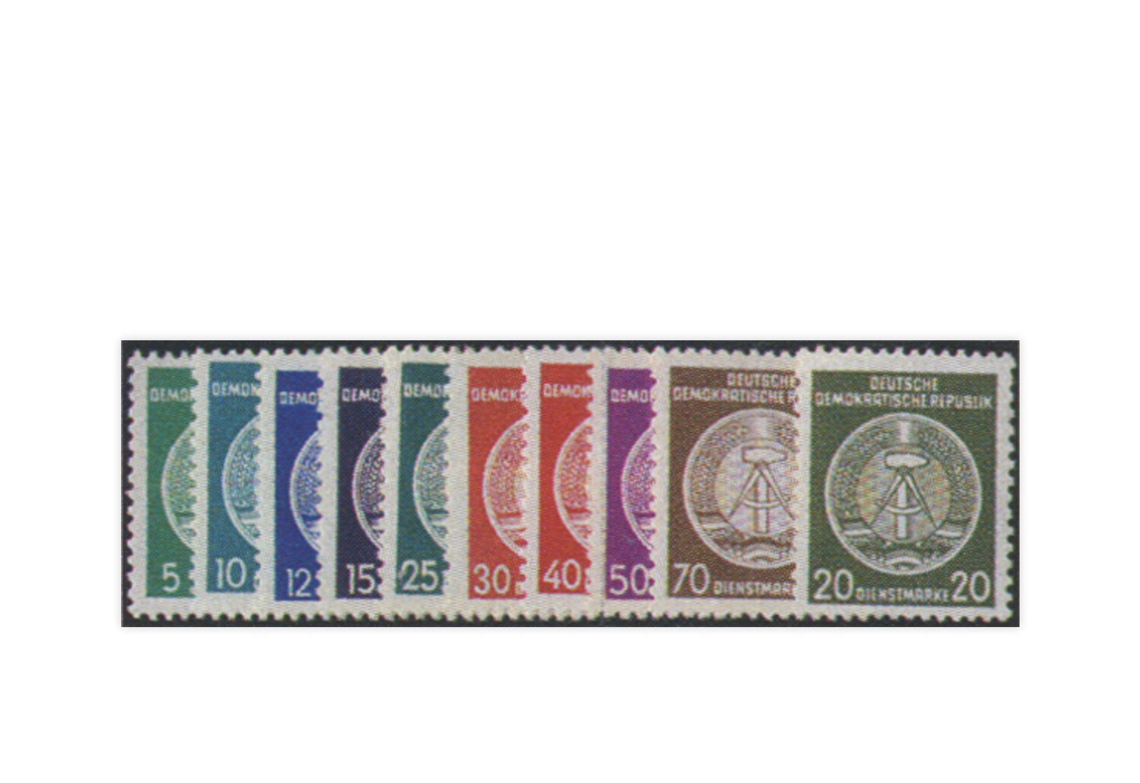 DDR Dienstmarken 1954 Dienst A 18/28 x (ohne 22 x) postfrisch