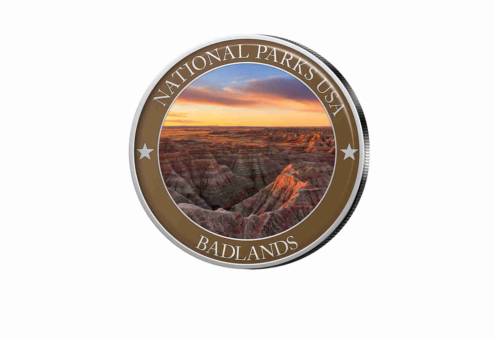 1/2 Dollar USA Badlands Serie National Parks USA mit Farbapplikation