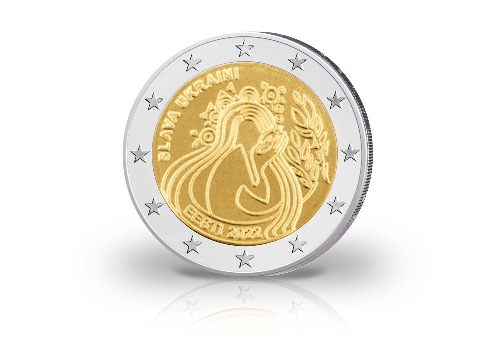 2 Euro 2022 Estland Slava Ukraini - Hoch lebe die Ukraine
