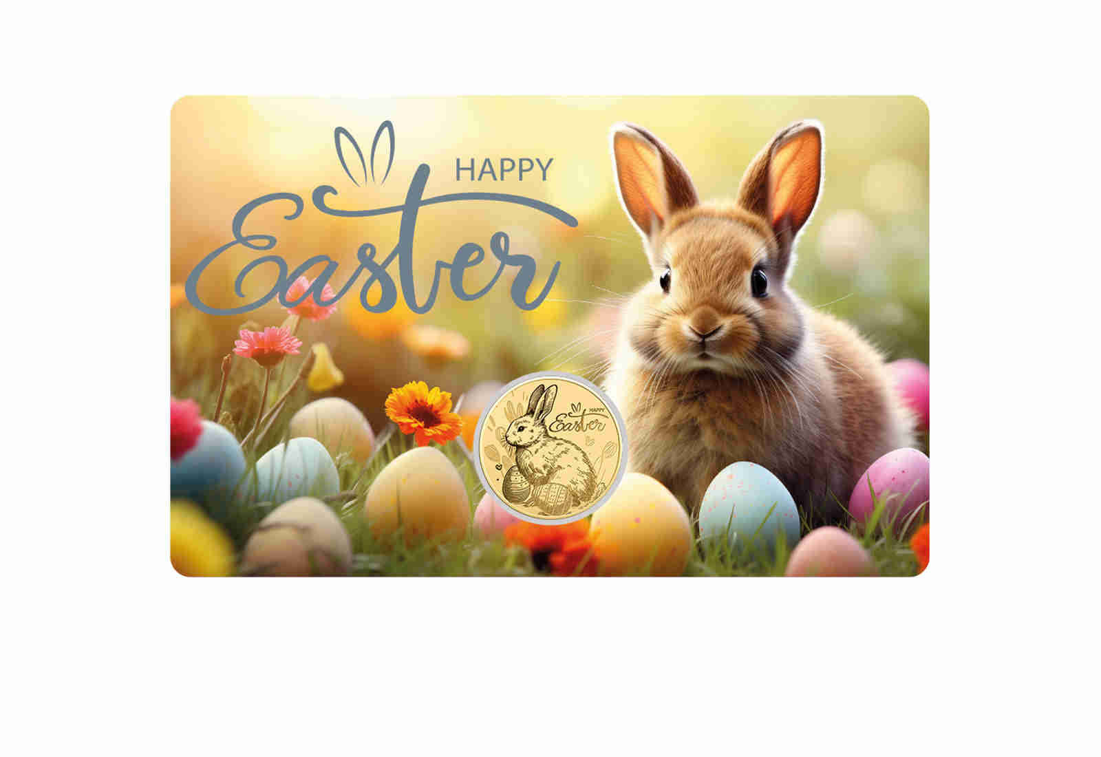 Coincard Happy Easter 999/1000 GoldGeschenk Ostern